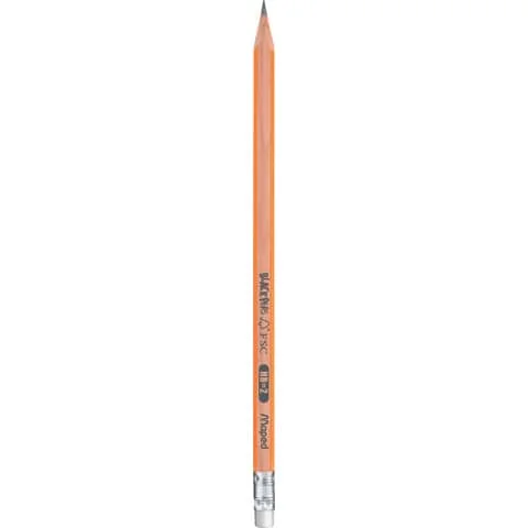 Maped Bleistift BLACK'PEPS, mit Radierer, Härtegrad: HB, natur/orange (EAN: 3154148517214)