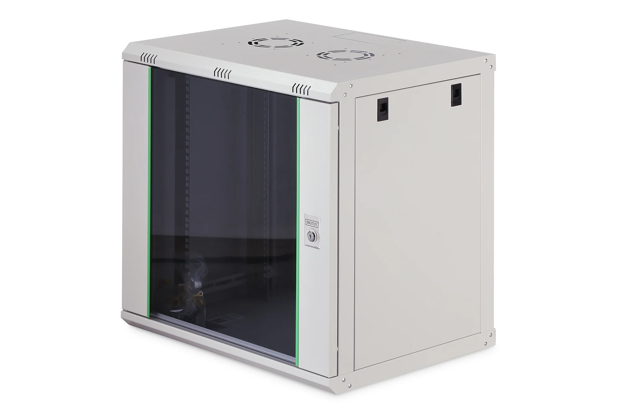 DIGITUS 19" Wandverteiler Dynamic Basic, 12 HE, 600 x 450 mm, Lichtgrau (EAN: 4016032221715)