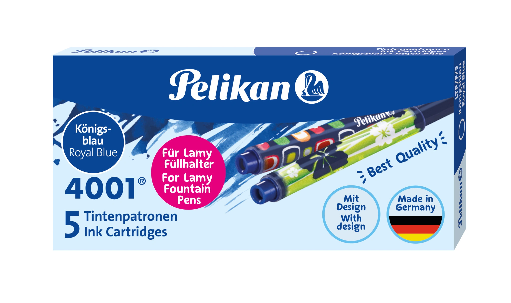Pelikan Großraum-Tintenpatronen LTP/F/5, königsblau (EAN: 4012700338297)