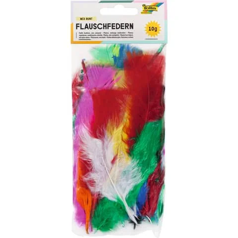 folia Flauschfedern, 10 g, farbig sortiert (EAN: 4001868530193)