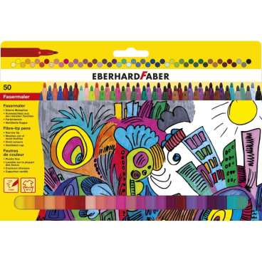 EBERHARD FABER Fasermaler COLORI, 50er Kartonetui (EAN: 4087205511506)