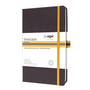 sigel Notizbuch Linescape, DIN A5 hoch, liniert, dunkelgrau (EAN: 4004360778780)