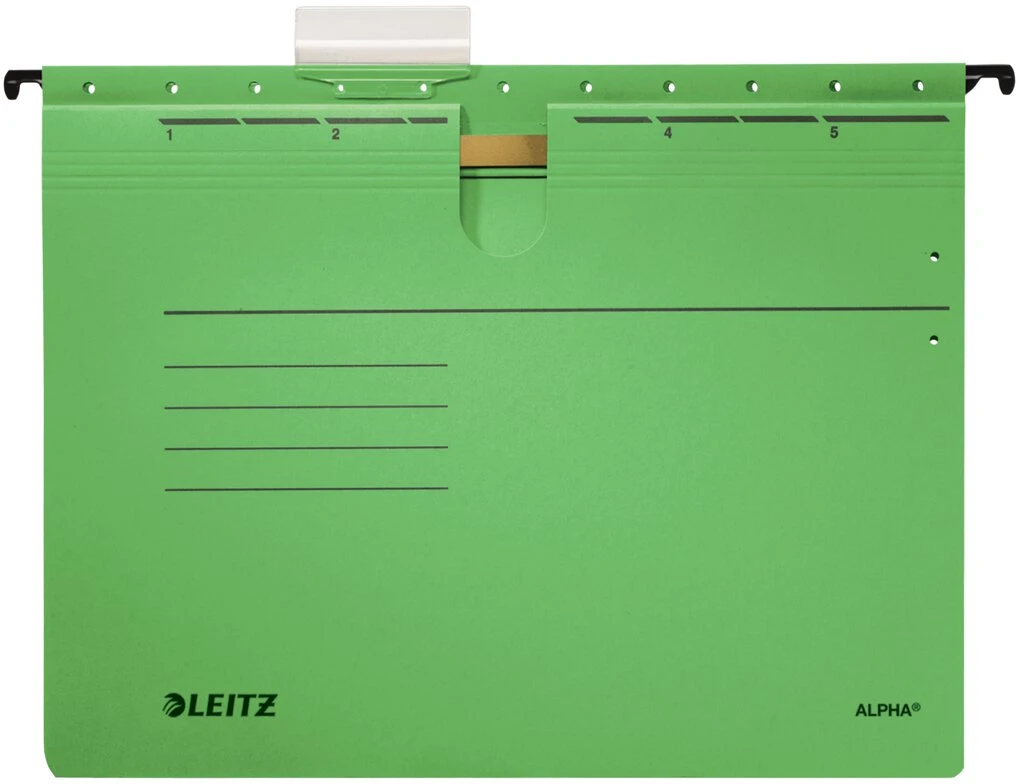 LEITZ ALPHA Hängehefter, A4, kaufmännische Heftung, grün (EAN: 4002432332045)