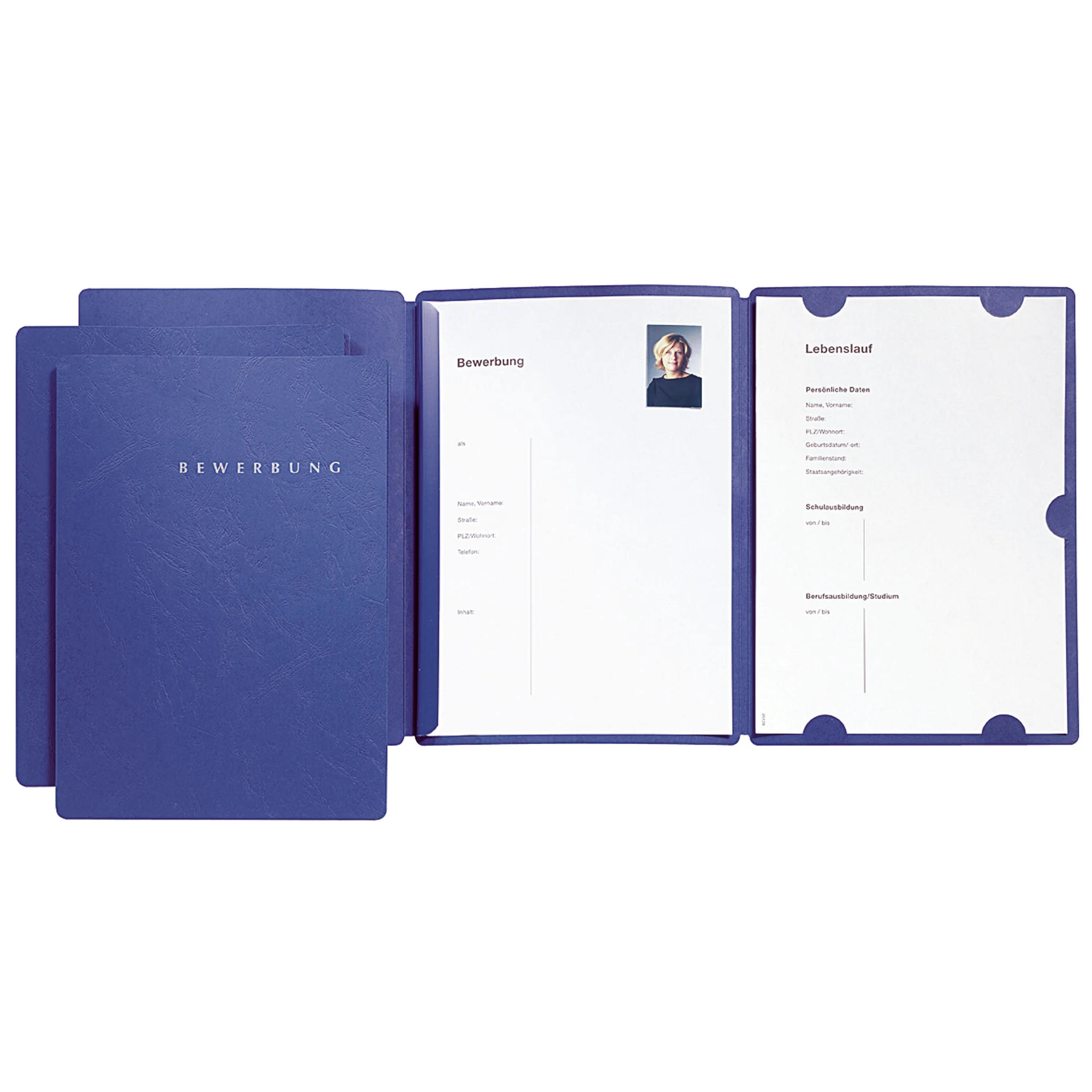 PAGNA Bewerbungsmappe "Select", DIN A4, aus Karton, blau (EAN: 4013951004283)