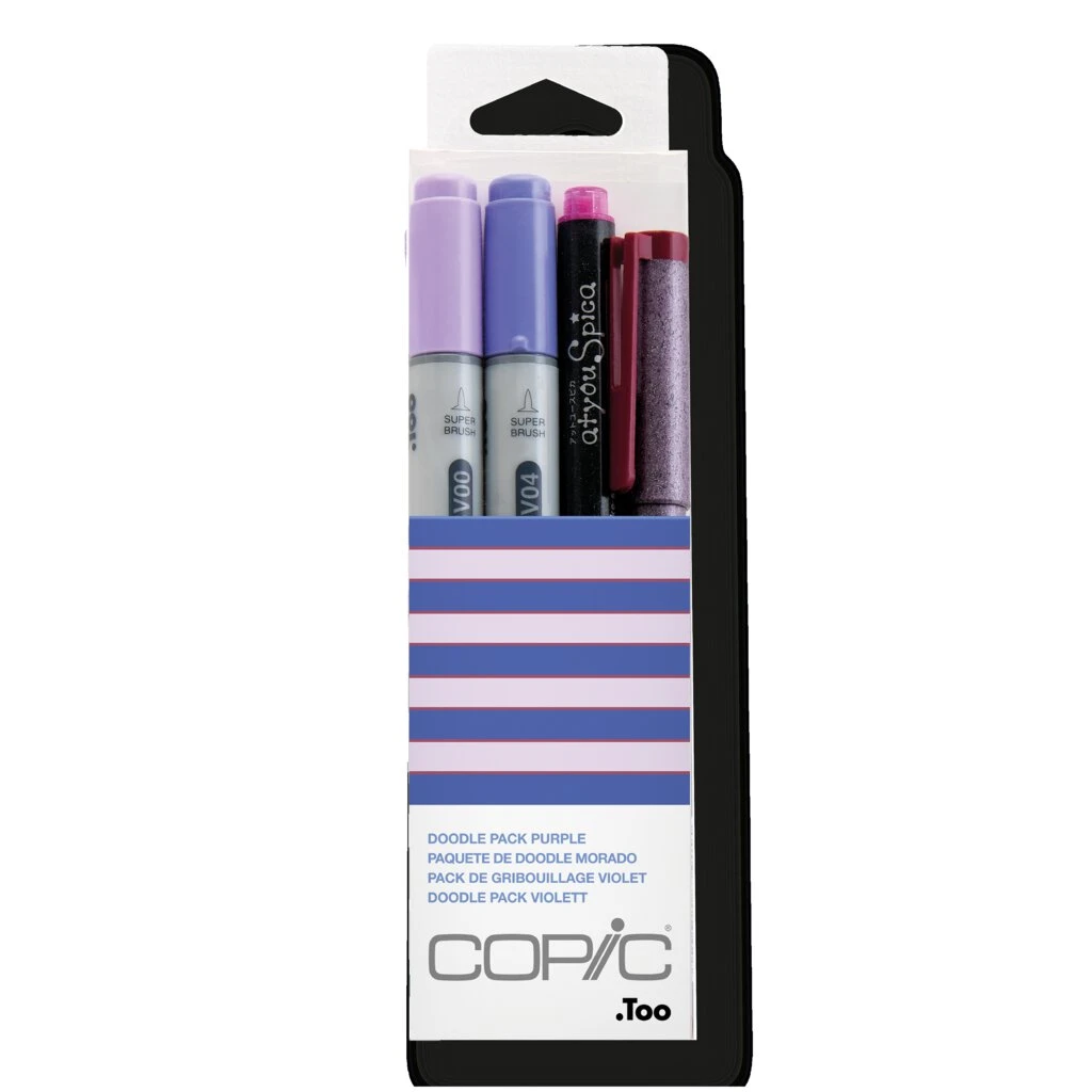 COPIC Marker ciao, 4er Set "Doodle Pack Purple" (EAN: 4511338053881)