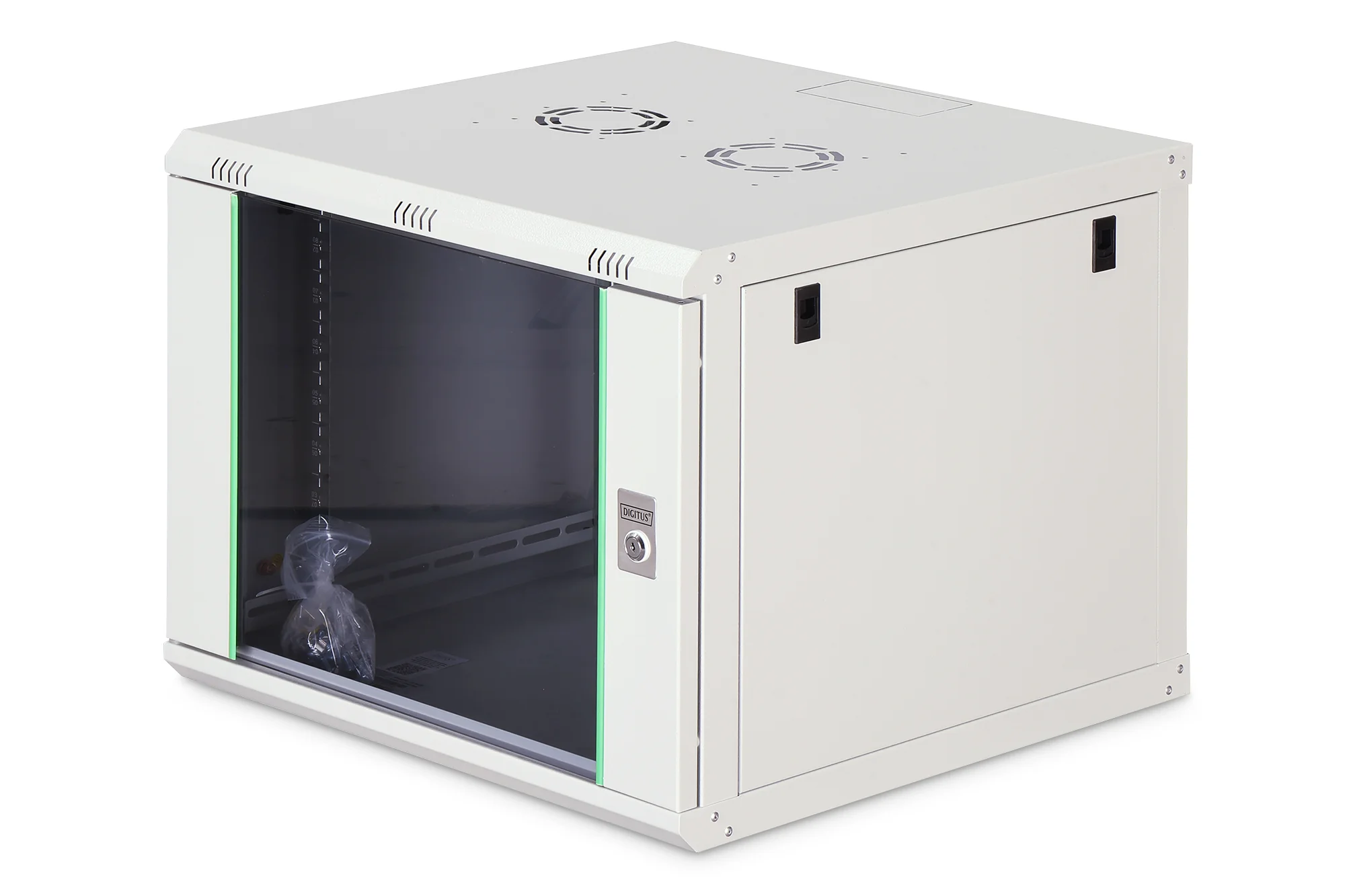 DIGITUS 19" Wandverteiler Dynamic Basic, 9 HE, 600 x 600 mm, Lichtgrau (EAN: 4016032221746)
