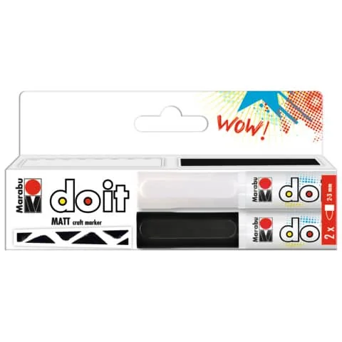 Marabu Acrylmarker DO IT Craftmarker, 2er Set, schwarz und weiß (EAN: 4068247005406)