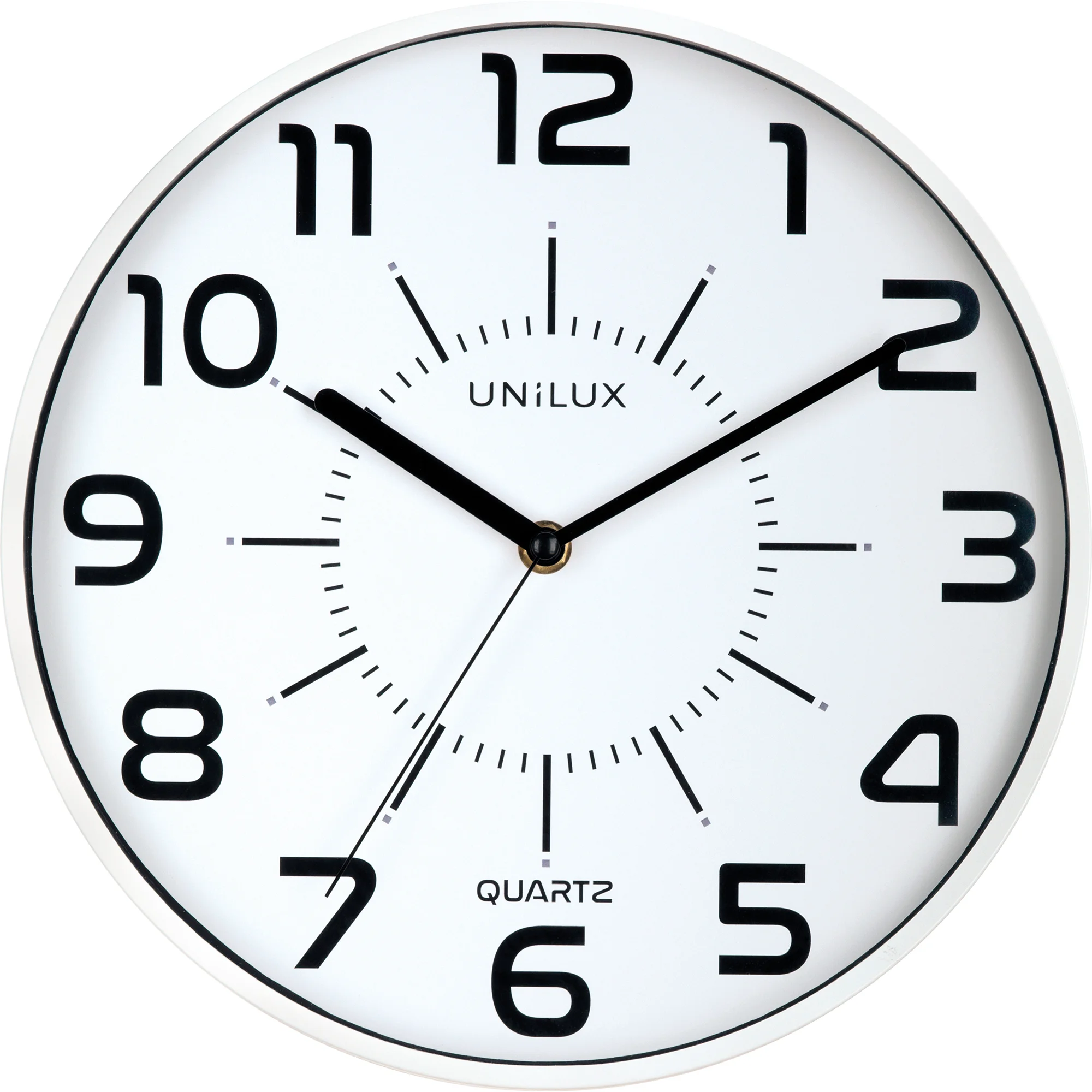 UNiLUX Wanduhr/Quarzuhr "POP", Durchmesser: 300 mm, weiß (EAN: 3595560022618)