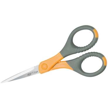 WEDO Schere TITAN plus, spitz, Länge: 155 mm, grau/gelb (EAN: 4003801799889)