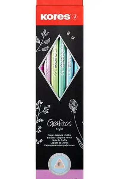 Kores Bleistift "Grafitos Style", Härtegrad: HB, dreieckig (EAN: 9023800928108)