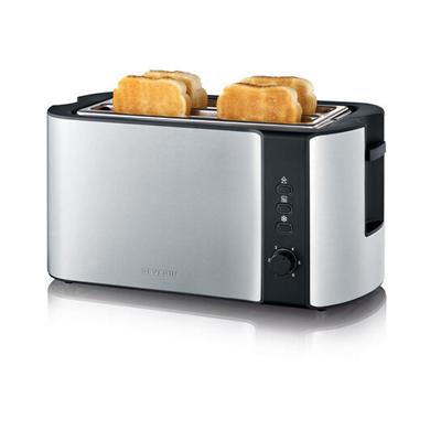 SEVERIN 4-Scheiben-Toaster AT 2590, Edelstahl / schwarz (EAN: 4008146028540)
