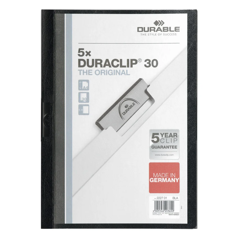 DURABLE Klemmhefter DURACLIP ORIGINAL 30, DIN A4, schwarz (EAN: 4005546203690)