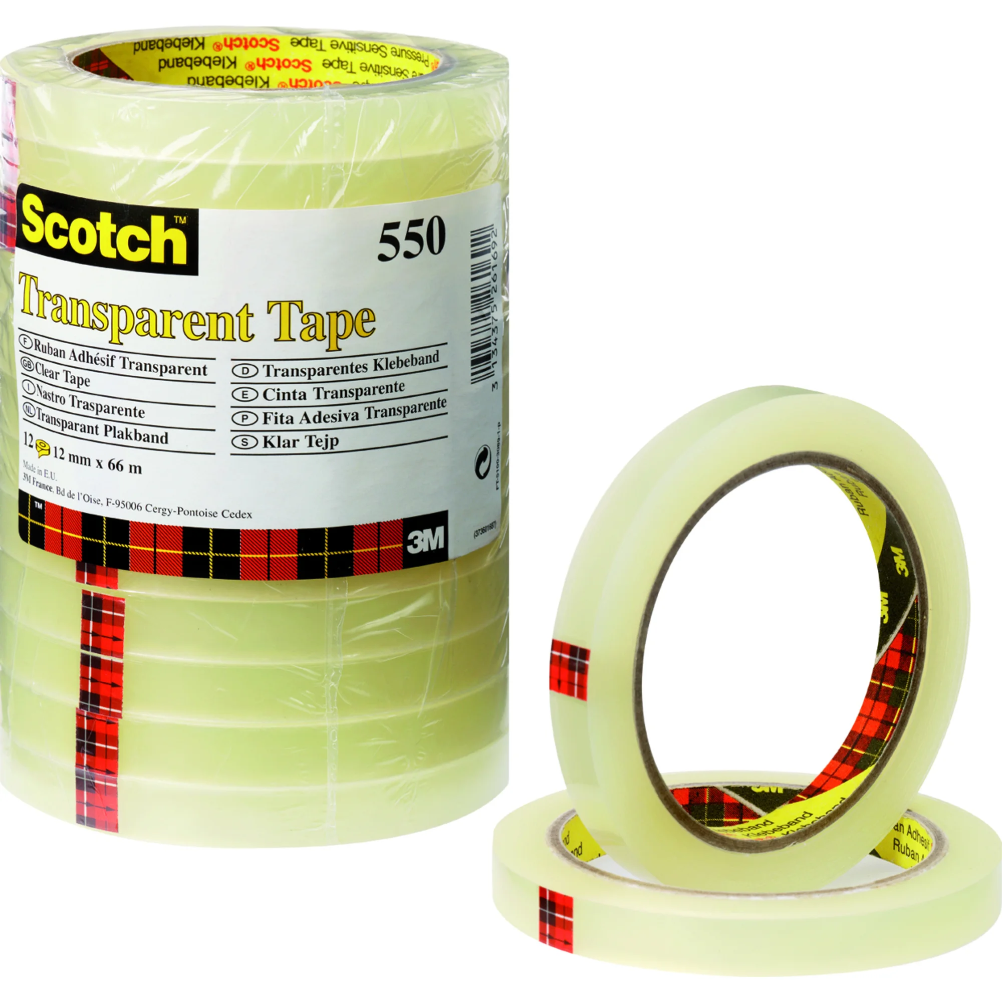 Scotch Klebefilm 550, transparent, 19 mm x 66 m (EAN: 3134375261708)