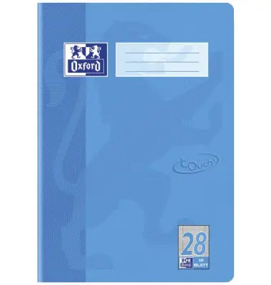 Oxford Schulheft "Touch", DIN A4, Lineatur 28, meerblau (EAN: 4006144006027)