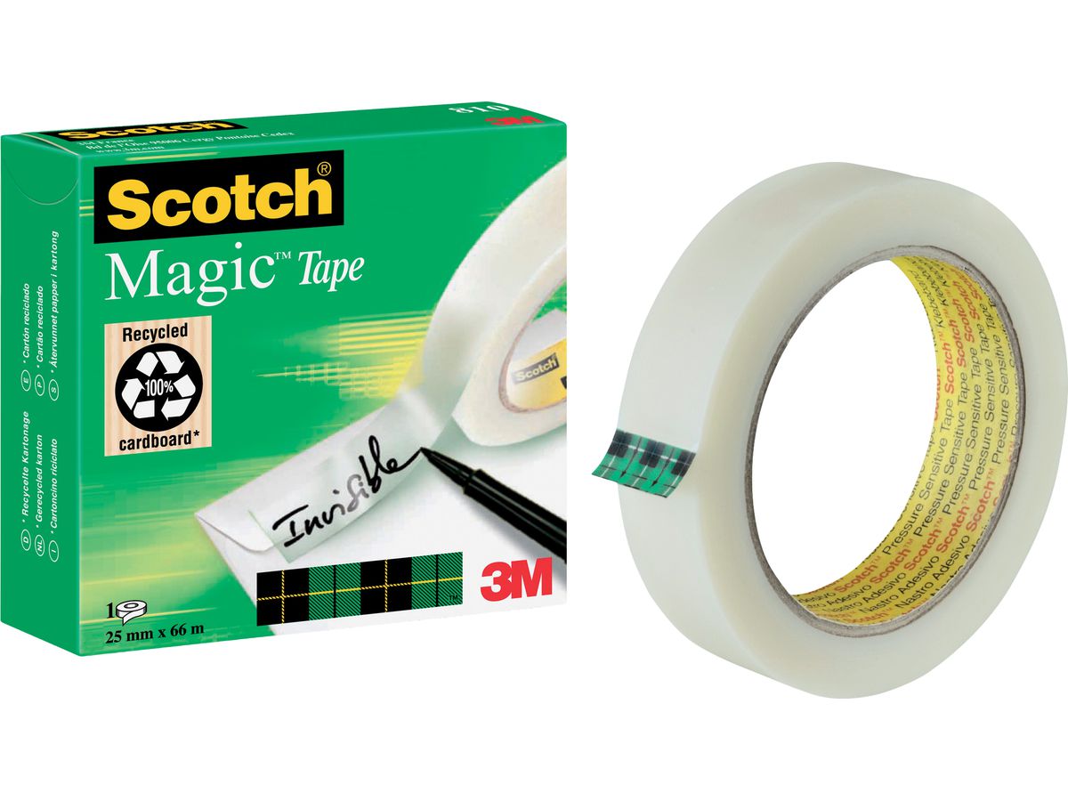 3M Scotch Klebefilm Magic 810, unsichtbar, 25 mm x 66 m (EAN: 3134375005920)