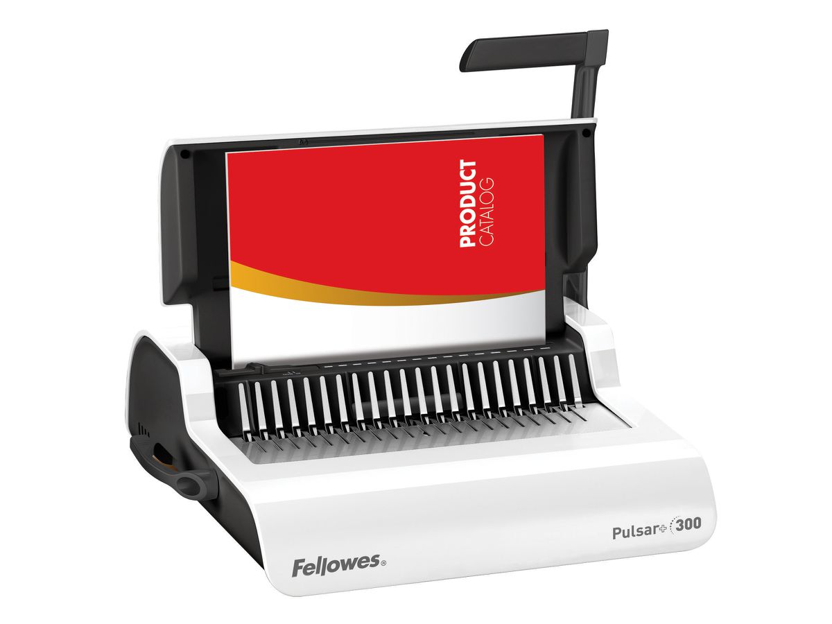 Fellowes Plastikbindegerät Pulsar +300, weiß/silber (EAN: 0043859651245)