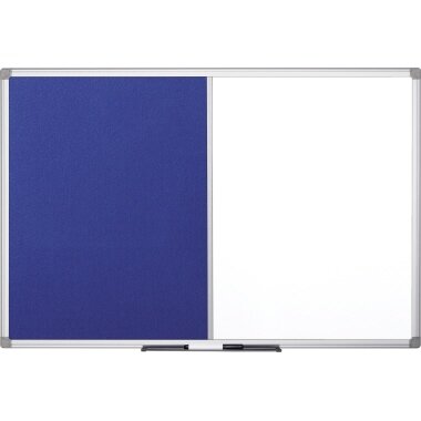 Bi-Office Kombitafel, Weißwand / Filz, blau, 600 x 450 mm (EAN: 5603750260233)