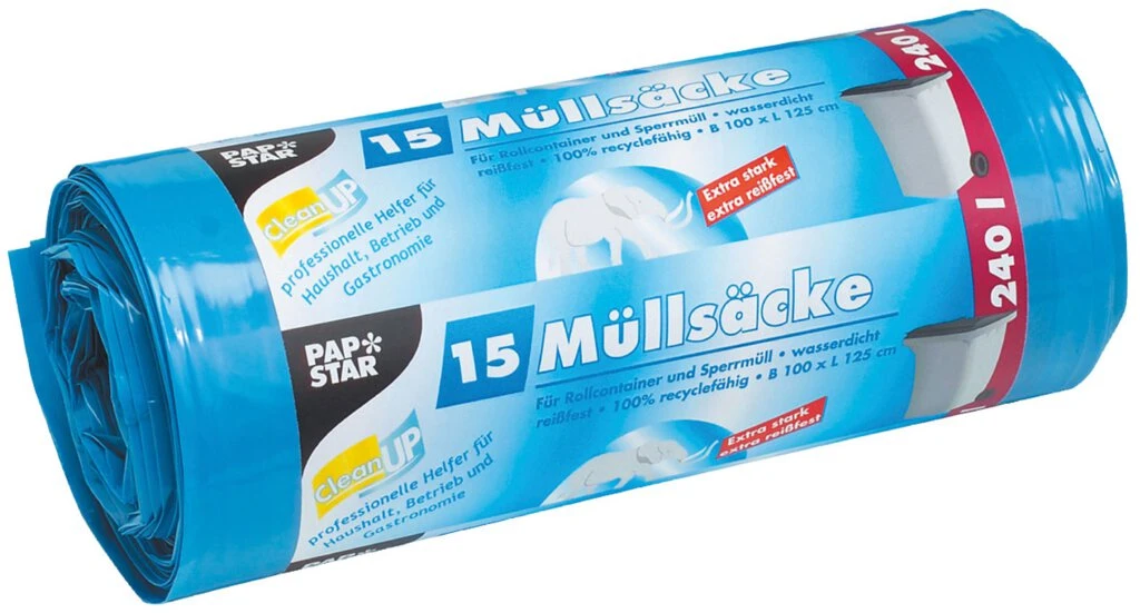 STARPAK Müllsäcke LDPE, 240 Liter, blau (EAN: 4002911121290)