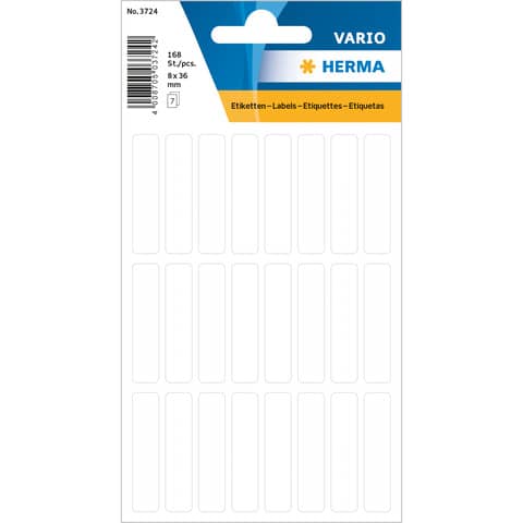 HERMA Vielzweck-Etiketten, 8 x 36 mm, weiß, für Dias (EAN: 4008705037242)