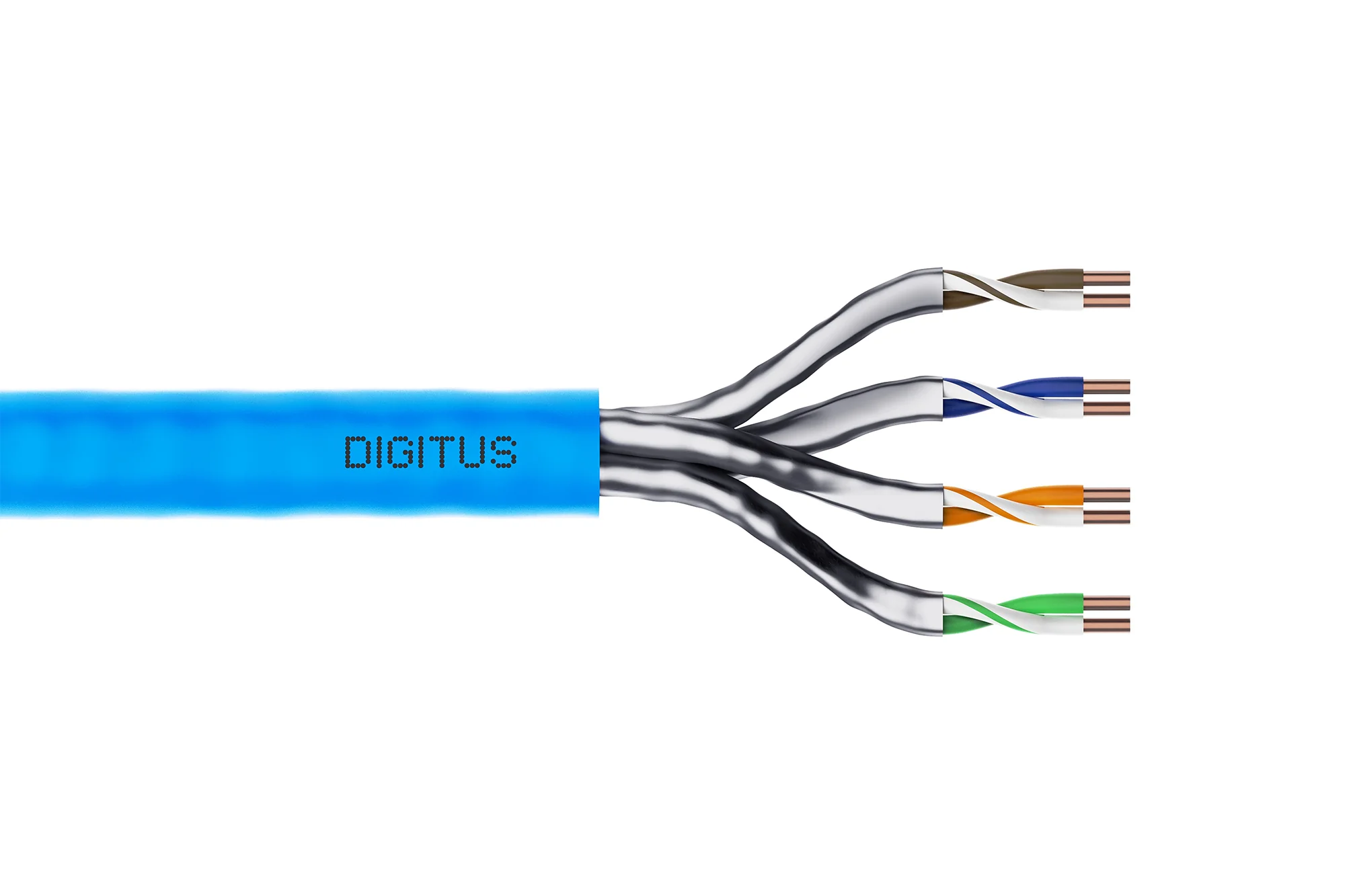DIGITUS Installationskabel Kat.6A, F/UTP, LSOH, 100 m, lichtblau (RAL 5012) (EAN: 4016032344117)
