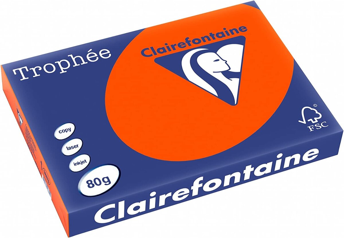 Clairefontaine Multifunktionspapier Trophée, A3, ziegelrot (EAN: 3329680188301)