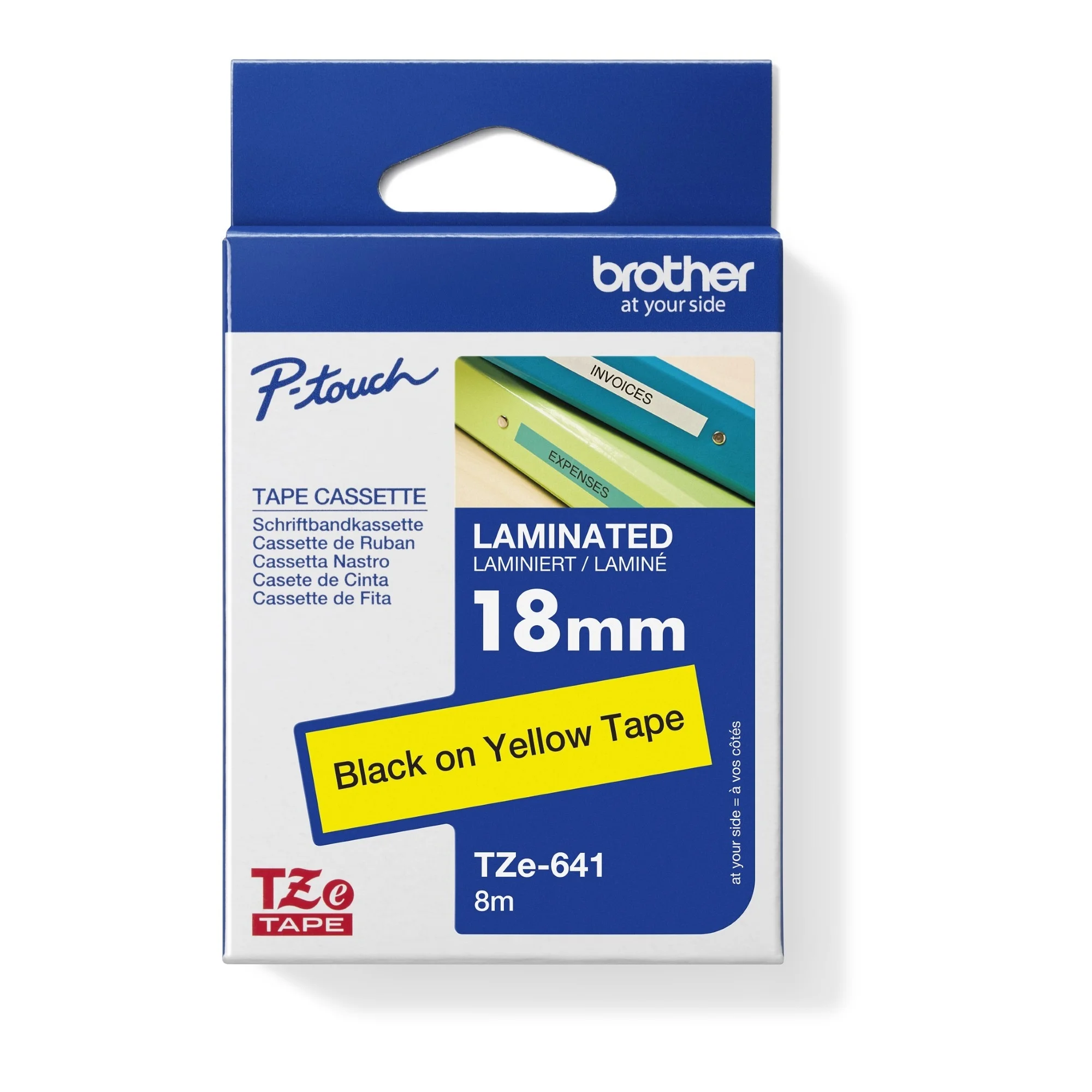 brother TZe-Tape TZe-641 Schriftbandkassette,Bandbreite:18mm (EAN: 4977766686716)
