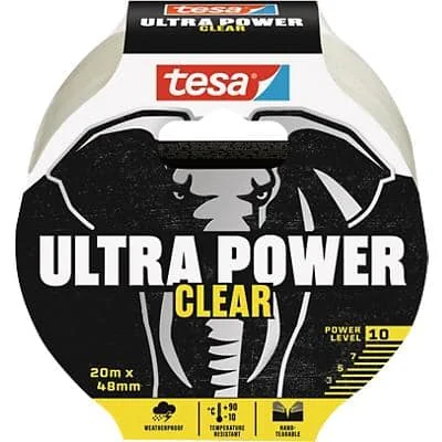 tesa Reparaturband ULTRA POWER CLEAR, 48 mm x 20,0 m, transparent (EAN: 4063565106507)