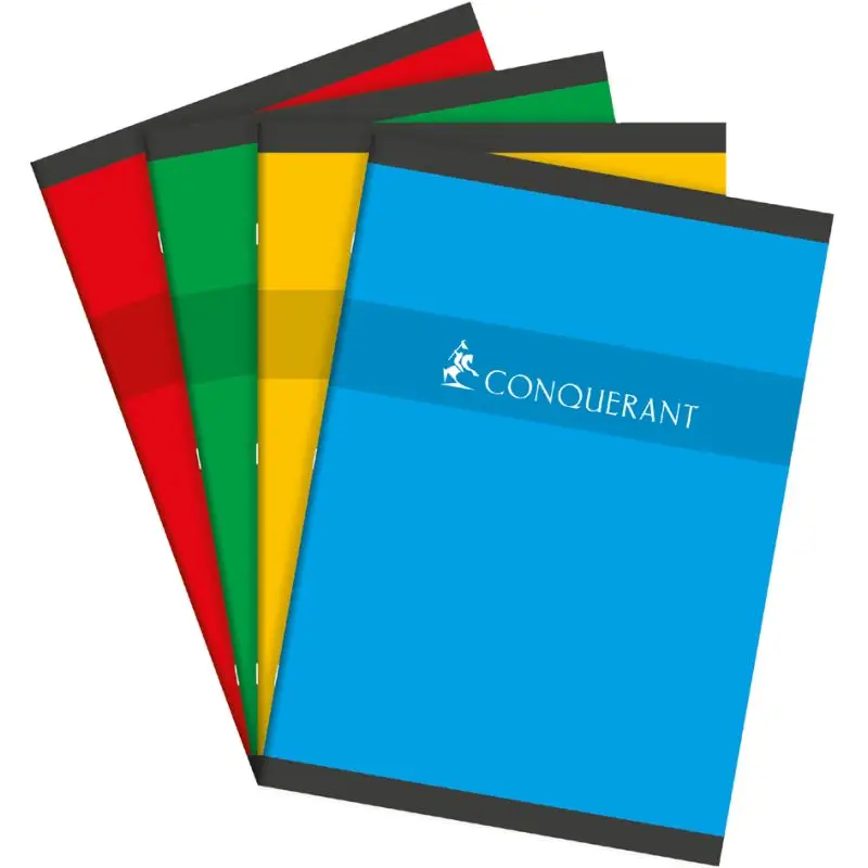 CONQUERANT SEPT Heft, DIN A4, Seyès, 48 Blatt, sortierte Farben (EAN: 3020120001067)