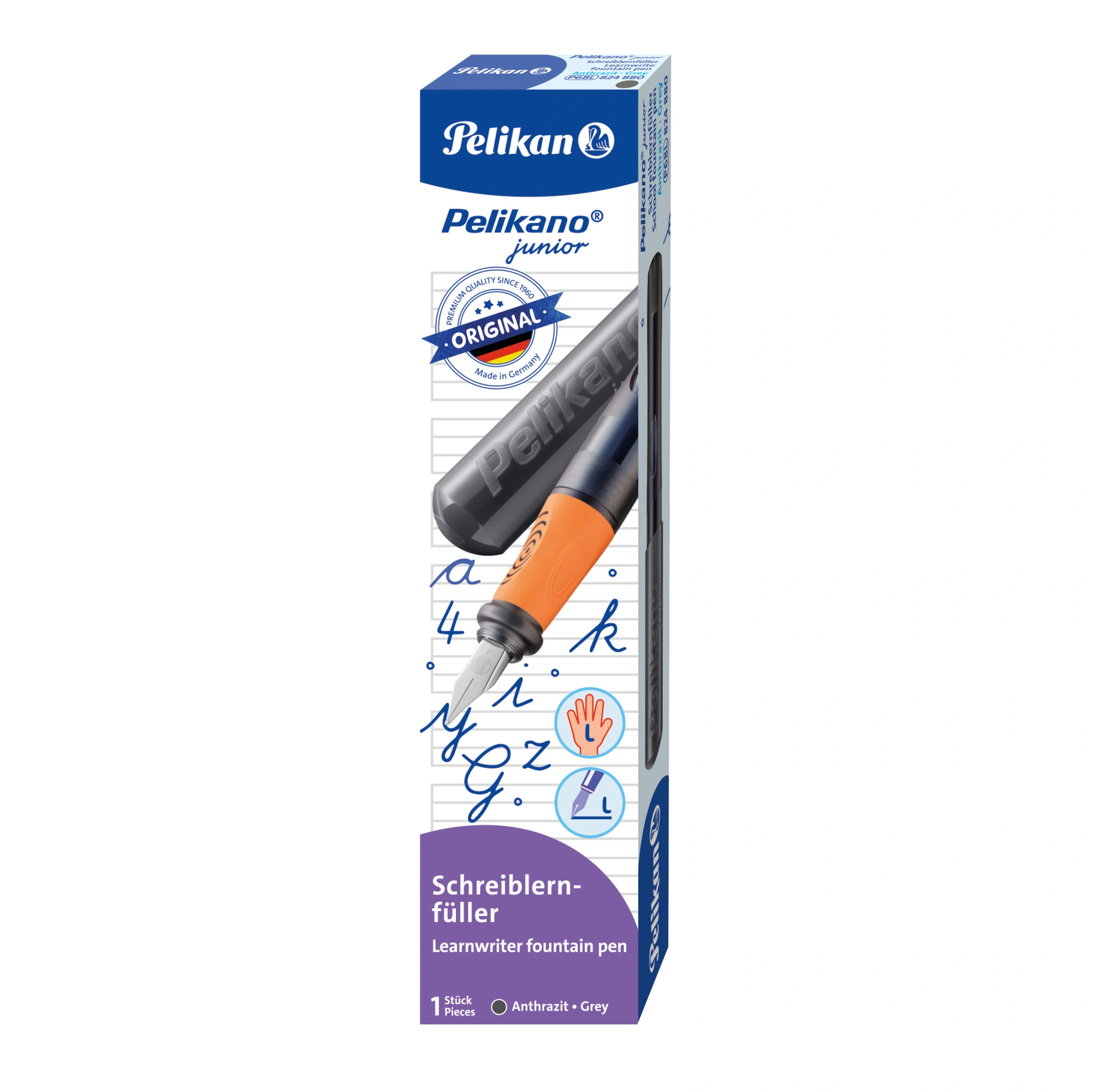 Pelikan Füllhalter Pelikano junior P68L, anthrazit (EAN: 4012700824882)