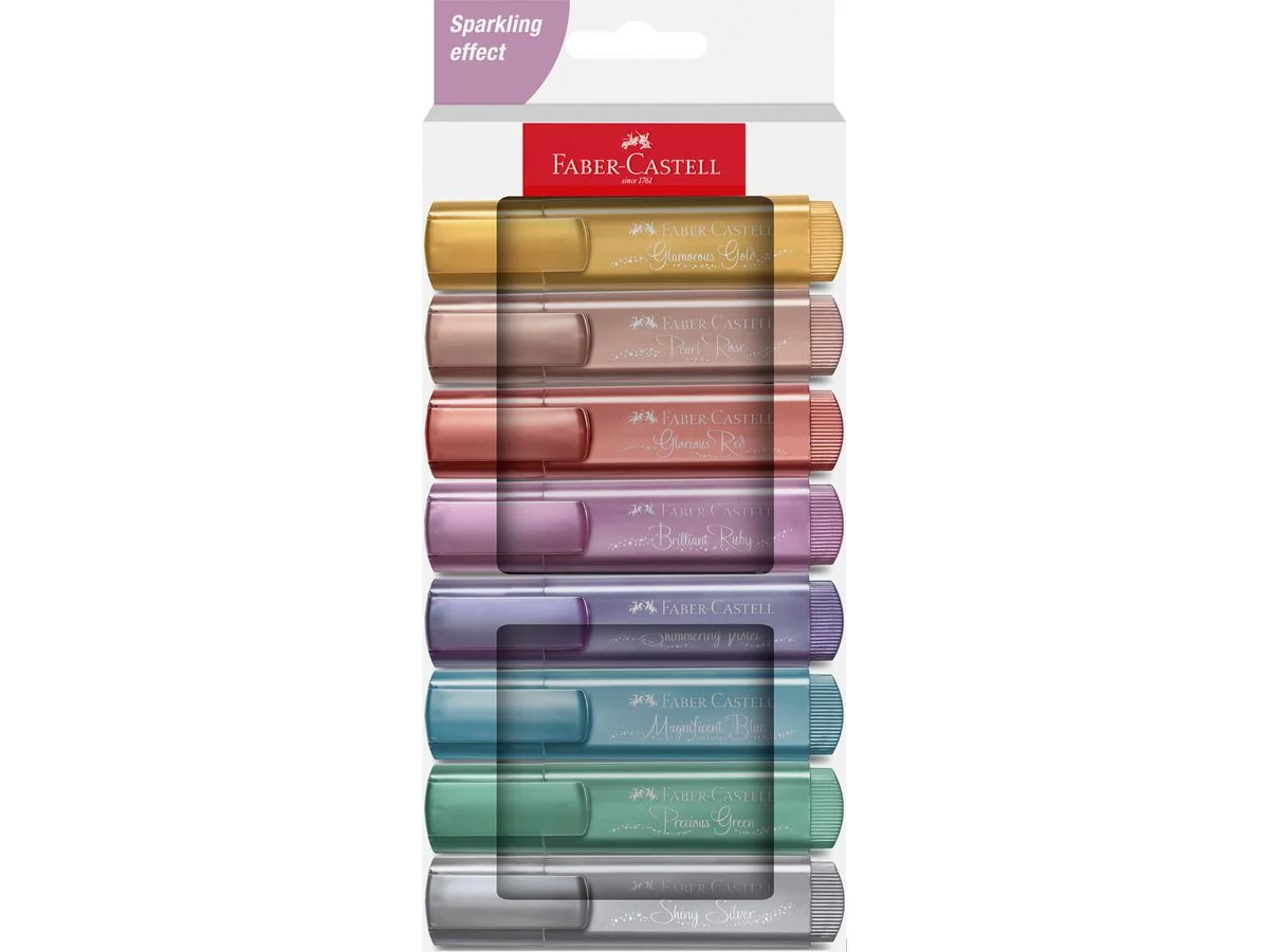 FABER-CASTELL Textmarker TEXTLINER 46 METALLIC, 8er Etui (EAN: 4005402546787)