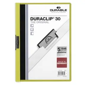DURABLE Klemmhefter DURACLIP ORIGINAL 30, DIN A4, grün (EAN: 4005546210322)
