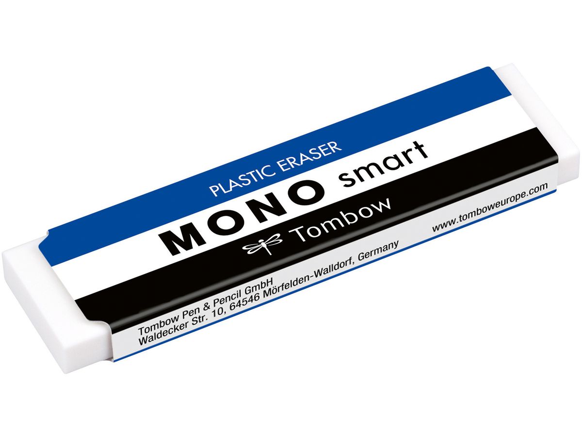 Tombow Kunststoff-Radierer "MONO smart", weiß, extra schmal (EAN: 4901991653212)