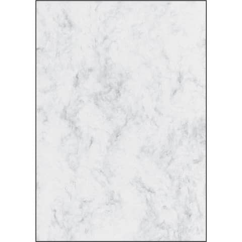 sigel Marmor-Papier, A4, Feinpapier, 90 g, grau (EAN: 4004360968570)