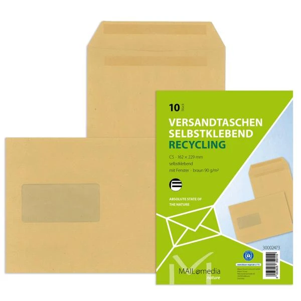 MAILmedia Versandtasche Natron braun, C4, mit Fenster (EAN: 4003928389116)