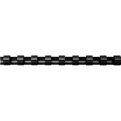 Fellowes Plastikbinderücken, DIN A4, 21 Ringe, 8 mm, schwarz (EAN: 0077511534577)
