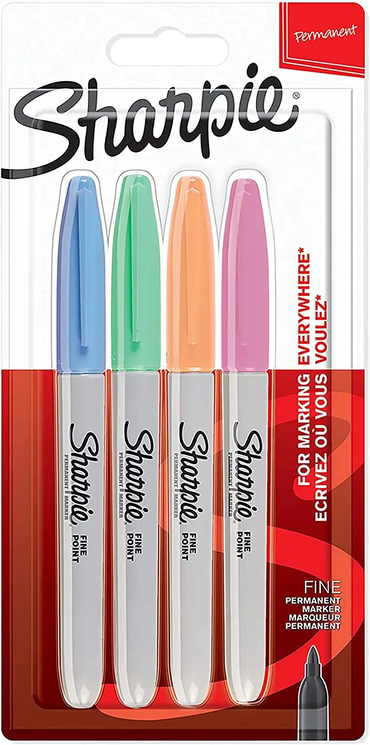 Sharpie Permanent-Marker FINE "Pastell", 4er Blister (EAN: 3026980654023)