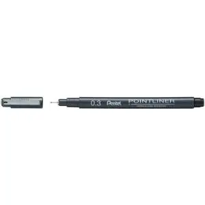 PentelArts Permanent Fineliner Pointliner, schwarz, 0,5 mm (EAN: 0884851041920)