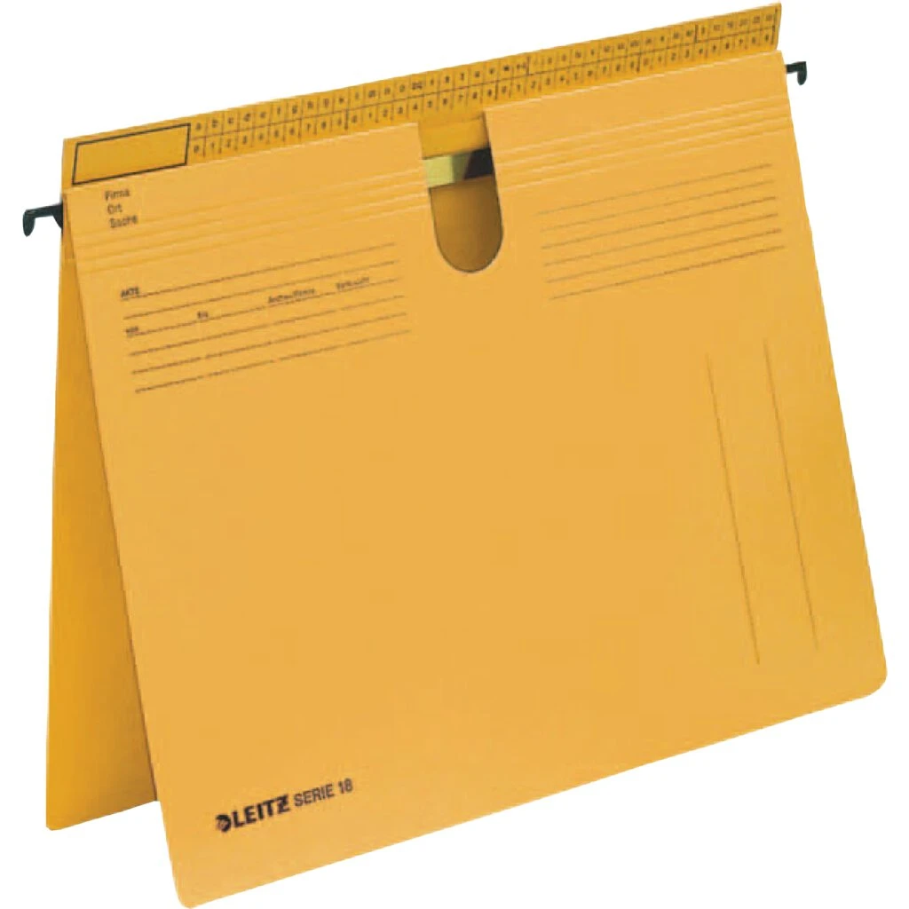 LEITZ SERIE 18 Hängehefter, Manilakarton 250 g/qm, gelb (EAN: 4002432303052)