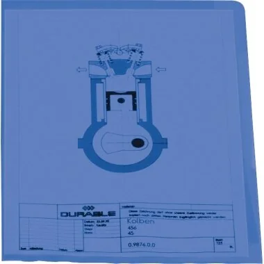 DURABLE STANDARD Sichthülle, DIN A4, PP, 0,10 mm, blau (EAN: 4005546230566)