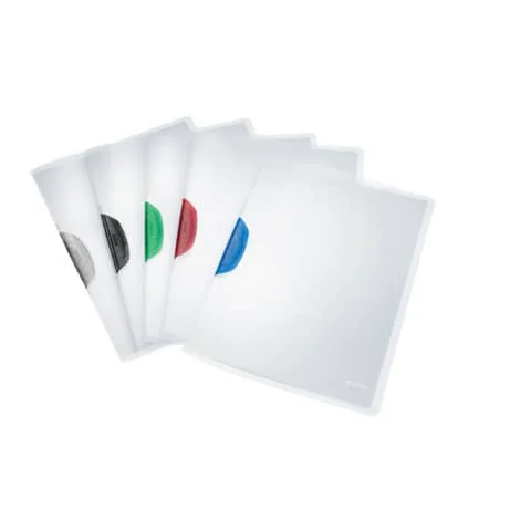 LEITZ Klemmhefter ColorClip, DIN A4, PP, Clip sortiert, transluzent farblos (EAN: 4002432343232)