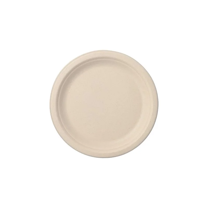 PAPSTAR Zuckerrohr-Teller "pure", rund, 230 mm, 50er, natur (EAN: 4002911372920)