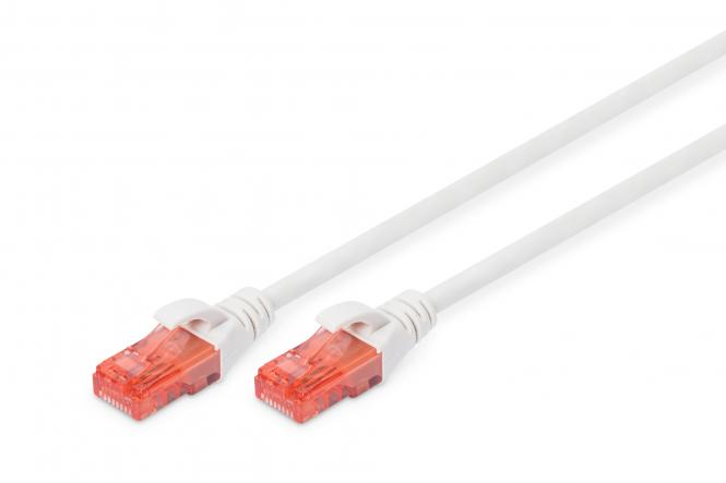 DIGITUS Patchkabel, Kat. 6, U/UTP, 5,0 m, weiß (EAN: 4016032387947)