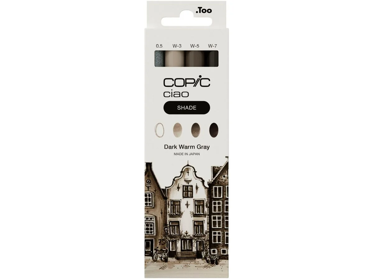 COPIC Marker ciao, 3+1 Set SHADE "Dark Warm Gray" (EAN: 4013695268019)