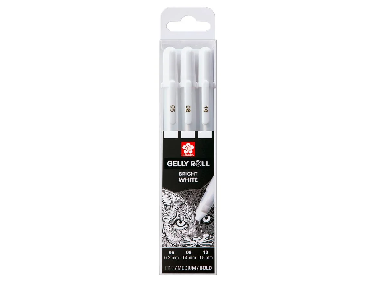SAKURA Gel-Tintenroller Gelly Roll Bright White, sortiert, weiß (EAN: 8712079409319)