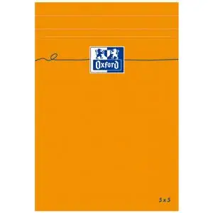 Oxford Notizblock, 110 x 170 mm, kariert, 80 Blatt, orange (EAN: 3020121062791)