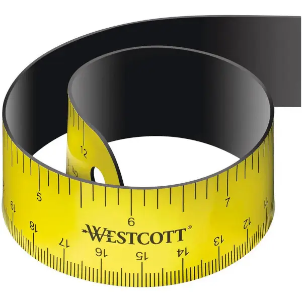 WESTCOTT Flachlineal, Länge: 300 mm, flexibel, magnetisch (EAN: 4027521512023)