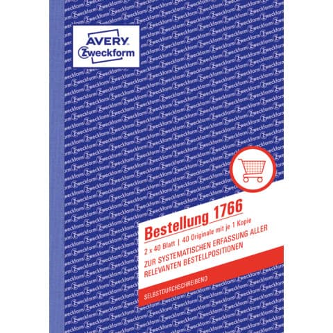 AVERY Zweckform Formularbuch "Bestellung", SD, A5 (EAN: 4004182017661)
