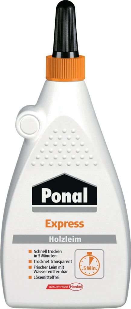 Ponal Express Holzleim, lösemittelfrei, 225 g Flasche (EAN: 4015000071291)