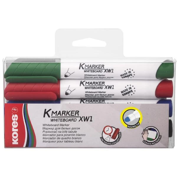 Kores Whiteboard-Marker "K MARKER", 4er Etui (EAN: 9023800208439)