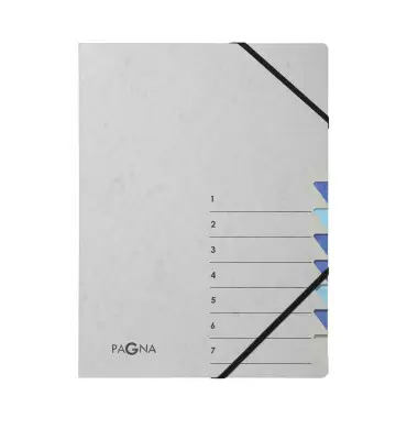 PAGNA Ordnungsmappe "Easy Grey", A4, 7 Fächer, grau / blau (EAN: 4013951014459)
